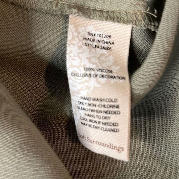 SOFT SURROUNDINGS Chelsea jacket olive green medium cardigan - Picture 8 of 8